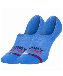 PIMKIES UNISEX TOMMY JEANS NO SHOW 2 PACK AZUL Y VERDE