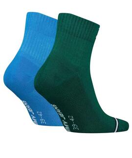 CALCETINES BAJOS UNISEX TOMMY JEANS 2 PACK AZUL Y VERDE