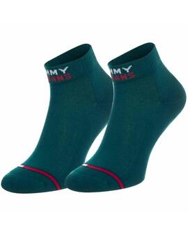 CALCETINES BAJOS UNISEX TOMMY JEANS 2 PACK AZUL Y VERDE