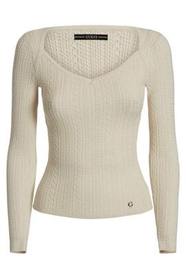 ISABELLE RN LS SWEATER CREAM WHITE