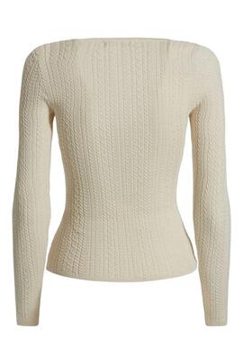 ISABELLE RN LS SWEATER CREAM WHITE