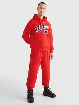 SUDADERA CON CAPUCHA COLLEGE 85 RELAXED FIT ROJA