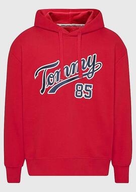 SUDADERA CON CAPUCHA COLLEGE 85 RELAXED FIT ROJA