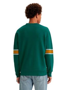 SUDADERA LEVI’S® STANDARD GRAPHIC CREW 501 STRIPE EVERGREEN