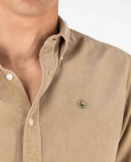 CAMISA MICROPANA GARMENT DYED CAMEL