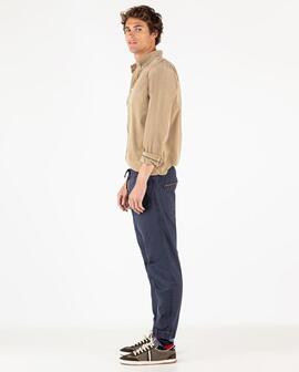 CAMISA MICROPANA GARMENT DYED CAMEL