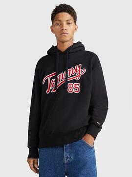 SUDADERA CON CAPUCHA COLLEGE 85 RELAXED FIT NEGRA