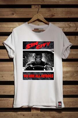 CAMISETA DE HOMBRE SIN CITY BLANCA