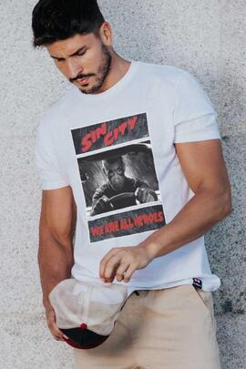 CAMISETA DE HOMBRE SIN CITY BLANCA