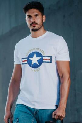 CAMISETA DE HOMBRE USA BLANCA