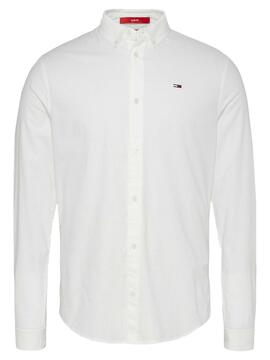 CAMISA ELÁSTICA SLIM FIT OXFORD BLANCO