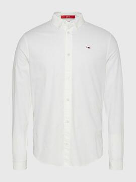 CAMISA ELÁSTICA SLIM FIT OXFORD BLANCO