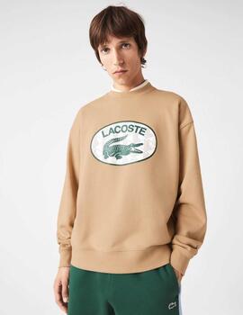 SUDADERA LACOSTE LOOSE FIT CAMEL