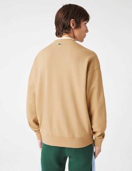 SUDADERA LACOSTE LOOSE FIT CAMEL