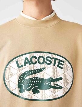 SUDADERA LACOSTE LOOSE FIT CAMEL