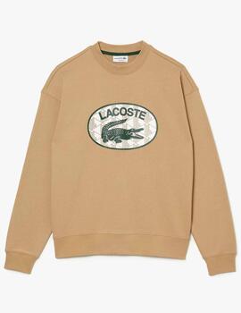 SUDADERA LACOSTE LOOSE FIT CAMEL