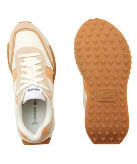 ZAPATILLAS LACOSTE L-SPIN DELUXE BEIGE Y MARRÓN