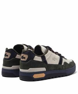 ZAPATILLAS T-CLIP WINTER PIEL Y TEXTIL BEIGE Y VERDE