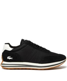 ZAPATILLAS LACOSTE L-SPIN PIEL Y NAILON NEGRO