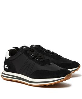 ZAPATILLAS LACOSTE L-SPIN PIEL Y NAILON NEGRO