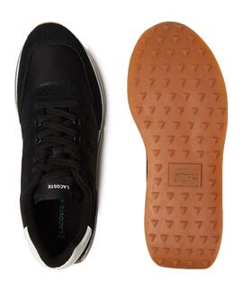 ZAPATILLAS LACOSTE L-SPIN PIEL Y NAILON NEGRO