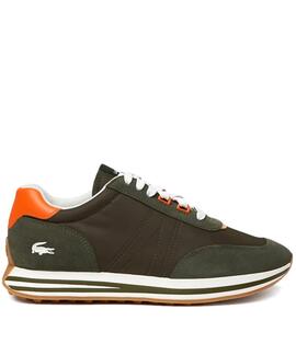 ZAPATILLAS LACOSTE L-SPIN PIEL Y NAILON VERDE CAQUI