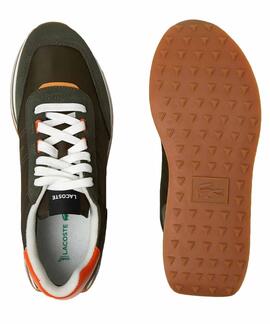 ZAPATILLAS LACOSTE L-SPIN PIEL Y NAILON VERDE CAQUI