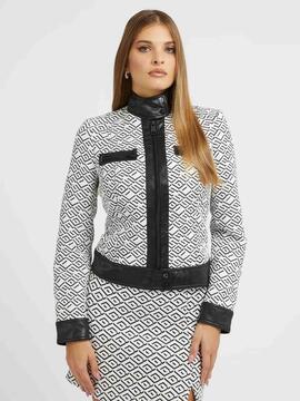 CHAQUETA GRETA JACKET JACQUARD BLANCO Y NEGRO