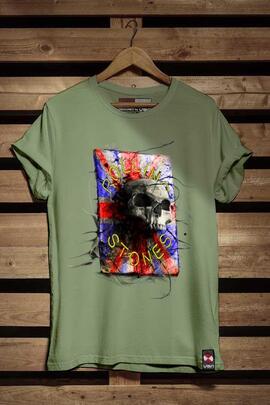 CAMISETA DE HOMBRE ROLL VERDE CAQUI