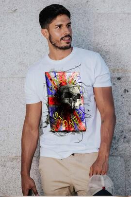 CAMISETA DE HOMBRE ROLL BLANCA