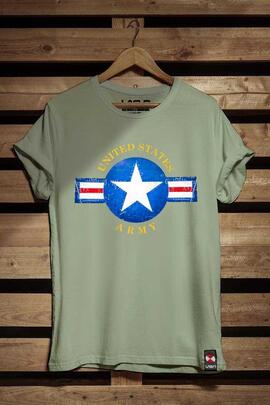 CAMISETA DE HOMBRE USA VERDE CAQUI