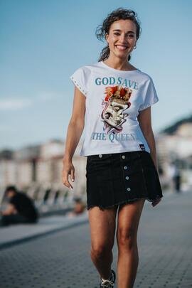 CAMISETA DE MUJER GOD BLANCA