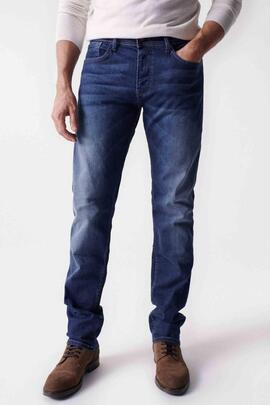 PANTALÓN VAQUERO S-REPEL REGULAR FIT EN DENIM AZUL