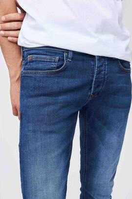 PANTALÓN VAQUERO SKINNY FIT EN DENIM AZUL OSCURO