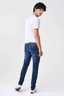 PANTALÓN VAQUERO SKINNY FIT EN DENIM AZUL OSCURO