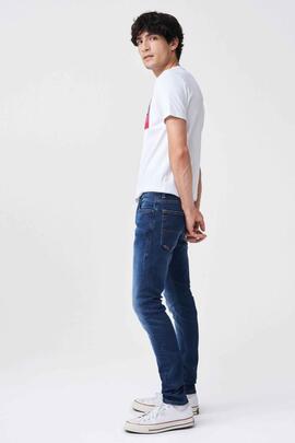 PANTALÓN VAQUERO SKINNY FIT EN DENIM AZUL OSCURO