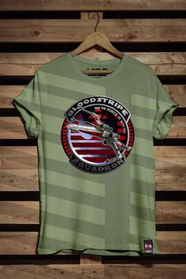 CAMISETA DE HOMBRE BLOOD VERDE CAQUI