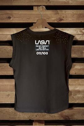 CAMISETA DE MUJER OVERSIZE OK NEGRA