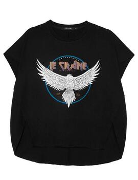 CAMISETA DE MUJER JIM FREE EAGLE NEGRA