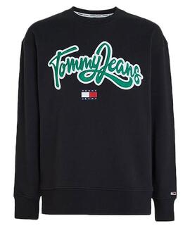 SUDADERA COLLEGE POP RELAXED FIT NEGRA