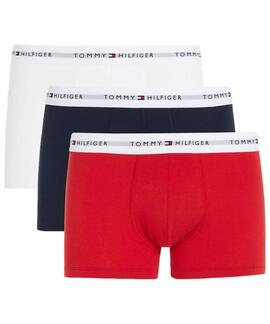 BOXER 3 PACK TRUNK AZUL MARINO, BLANCO Y ROJO