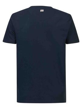 CAMISETA MANGA CORTA ESTAMPADA AZUL MARINO