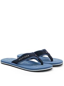 CHANCLAS CON CINCHA GRUESA SPORTY BEACH AZUL