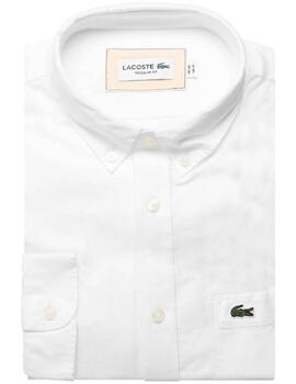 CAMISA LACOSTE REGULAR FIT OXFORD BLANCO