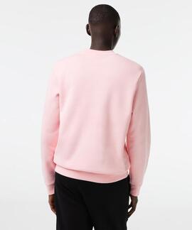 SUDADERA JOGGER LACOSTE EN ALGODÓN CEPILLADO ROSA