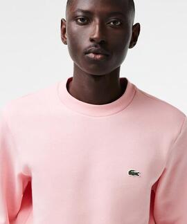 SUDADERA JOGGER LACOSTE EN ALGODÓN CEPILLADO ROSA