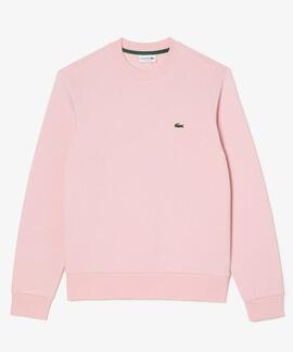 SUDADERA JOGGER LACOSTE EN ALGODÓN CEPILLADO ROSA