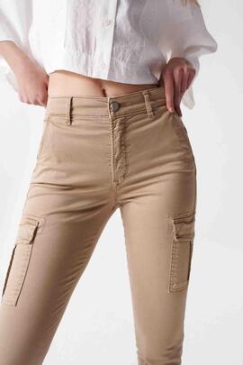 PANTALÓN CARGO PUSH IN GLAMOUR BEIGE