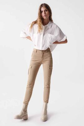 PANTALÓN CARGO PUSH IN GLAMOUR BEIGE