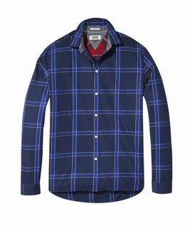 TJM ESSENTIAL BIG CHECK SHIRT BLACK IRIS / MULTI